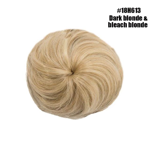 45g Hair Bun Women Chignon Synthetic Hair Extension Donut Chignon Roller Hairpieces Fake Hair Bun Drawstring Ponytail Clip in Hair Extension For Volumized Hair Buns For Girls Stevvex