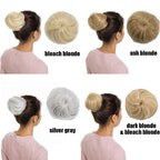 45g Hair Bun Women Chignon Synthetic Hair Extension Donut Chignon Roller Hairpieces Fake Hair Bun Drawstring Ponytail Clip in Hair Extension For Volumized Hair Buns For Girls Stevvex