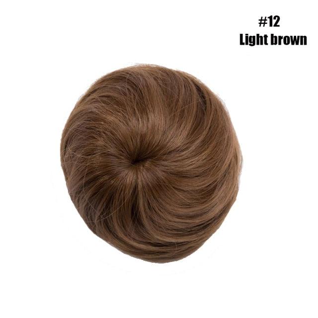 45g Hair Bun Women Chignon Synthetic Hair Extension Donut Chignon Roller Hairpieces Fake Hair Bun Drawstring Ponytail Clip in Hair Extension For Volumized Hair Buns For Girls Stevvex
