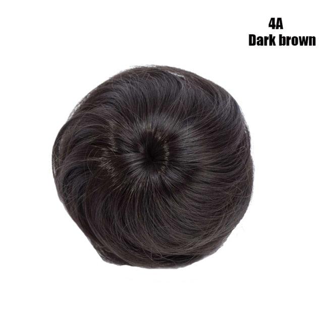 45g Hair Bun Women Chignon Synthetic Hair Extension Donut Chignon Roller Hairpieces Fake Hair Bun Drawstring Ponytail Clip in Hair Extension For Volumized Hair Buns For Girls Stevvex