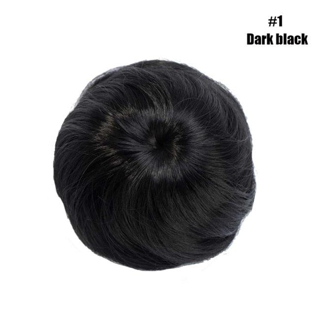 45g Hair Bun Women Chignon Synthetic Hair Extension Donut Chignon Roller Hairpieces Fake Hair Bun Drawstring Ponytail Clip in Hair Extension For Volumized Hair Buns For Girls Stevvex
