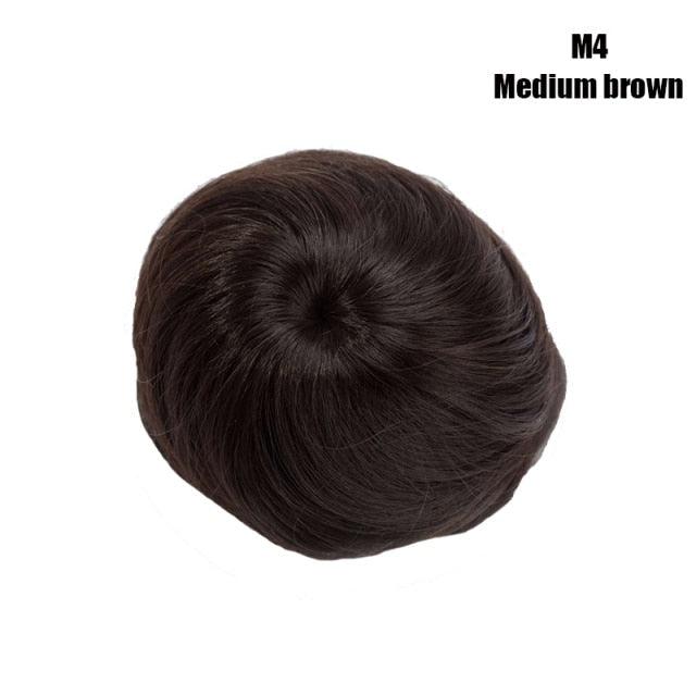 45g Hair Bun Women Chignon Synthetic Hair Extension Donut Chignon Roller Hairpieces Fake Hair Bun Drawstring Ponytail Clip in Hair Extension For Volumized Hair Buns For Girls Stevvex