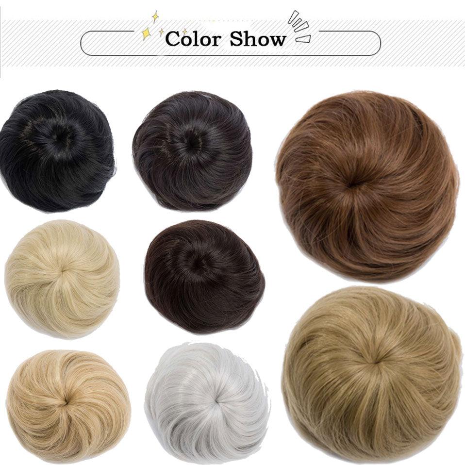 45g Hair Bun Women Chignon Synthetic Hair Extension Donut Chignon Roller Hairpieces Fake Hair Bun Drawstring Ponytail Clip in Hair Extension For Volumized Hair Buns For Girls Stevvex