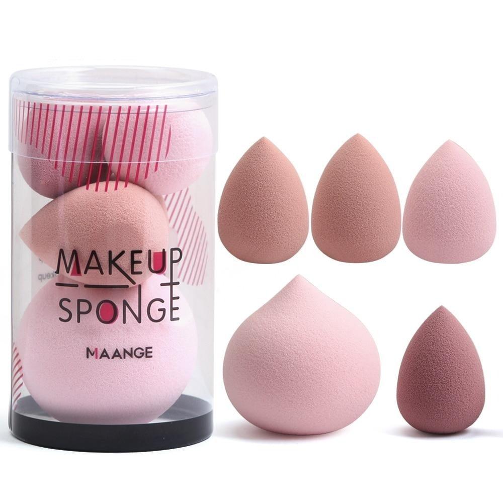 4/5PCS Mini Makeup Sponge Wet Bigger Cosmetic Puff Concealer Powder Beauty Make up Tool Colorful Makeup Sponges Set For Womens Stevvex