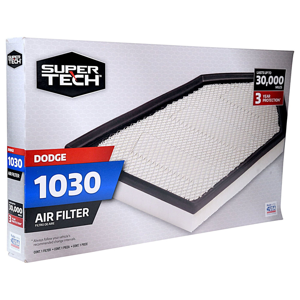 Super Tech 1030 Engine Air Filter, Replacement Filter for Chrysler or Dodge