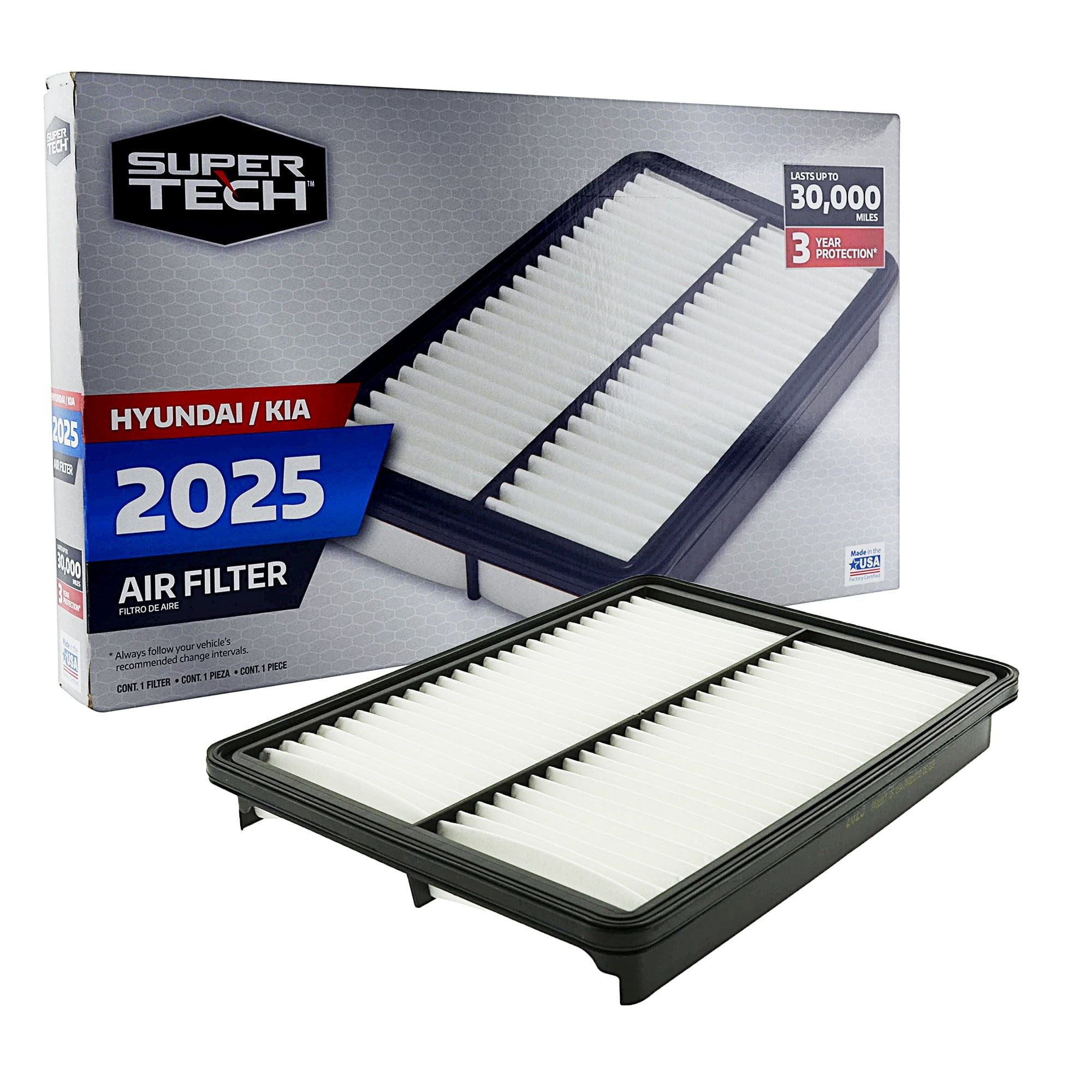 Super Tech 2025 Engine Air Filter, Replacement Filter for Hyundai and Kia EasyOptionXY LLC
