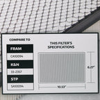 Super Tech 1275 Engine Air Filter, Replacement Filter for Ford EasyOptionXY LLC