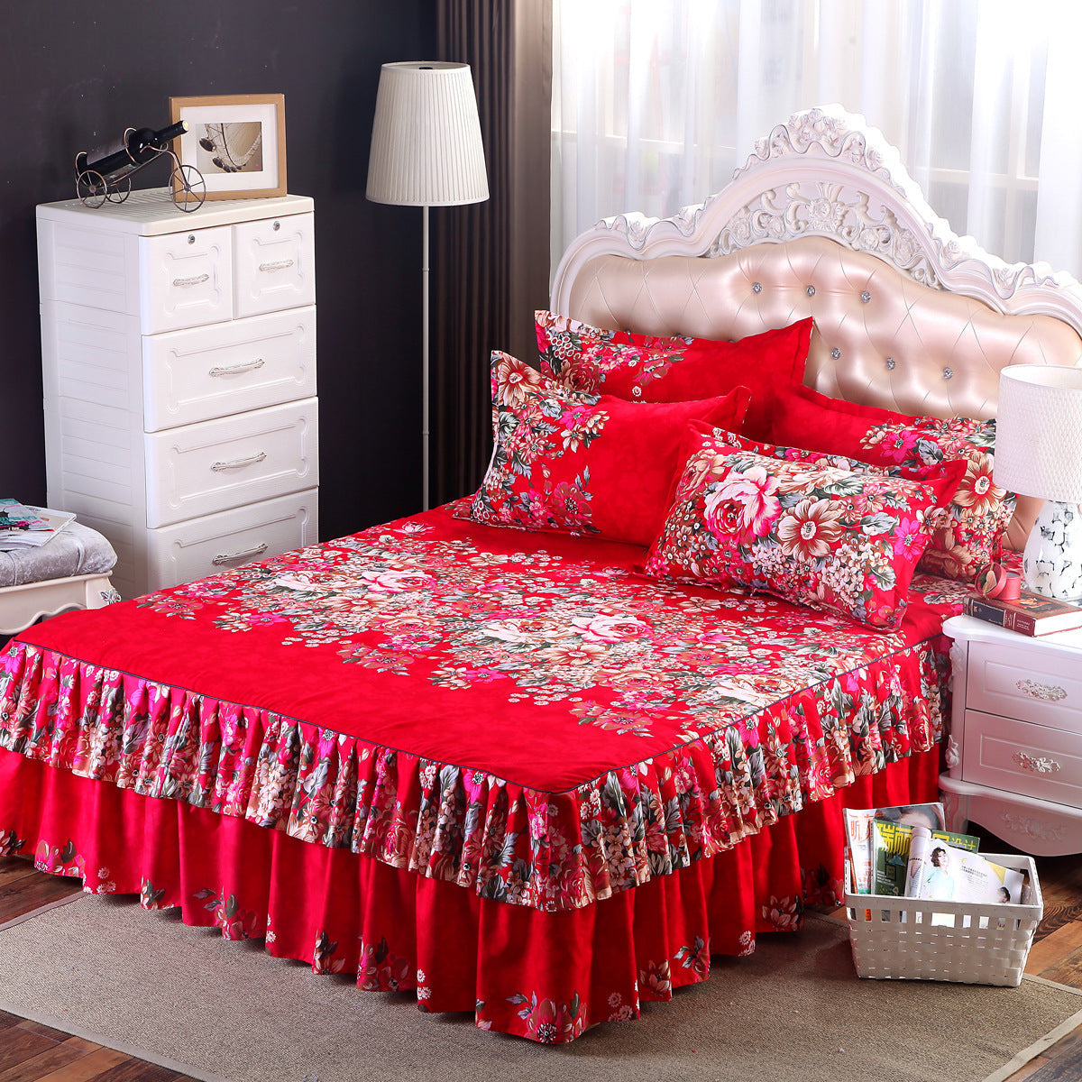 Bedding set skirt bed cover Pi-Mart