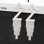 Fashion Jewelry 925 Silver Needle Ornaments Rhinestone Letter B Earrings Banquet Tassel Ear Ornaments Female Pi-Mart