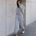Autumn And Winter Women's New Casual Hoodie Coat Sports Suit Pi-Mart