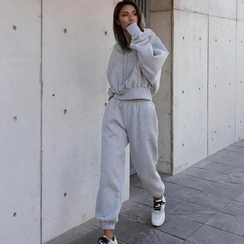 Autumn And Winter Women's New Casual Hoodie Coat Sports Suit Pi-Mart