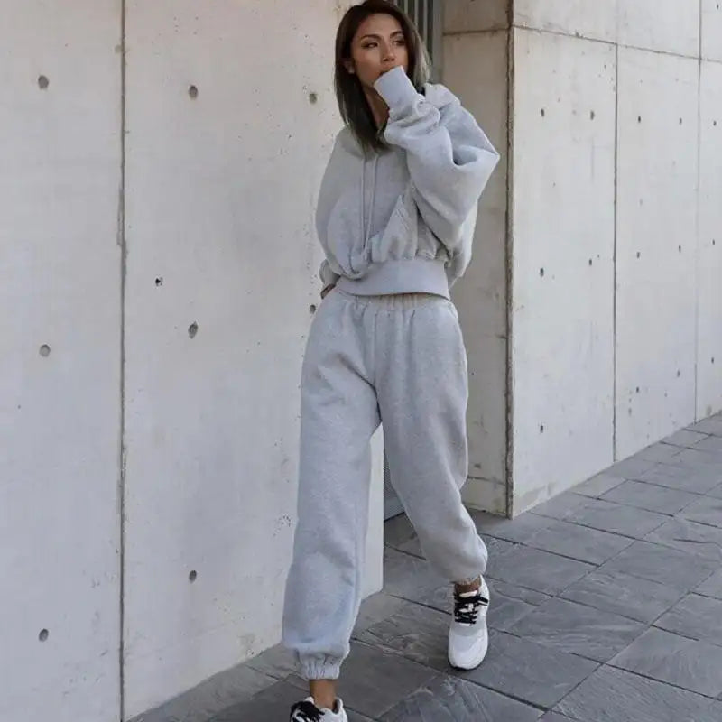 New Style Autumn And Winter Women's New Casual Hoodie Coat Sports Suit - SJB-DIAMOND ELITES