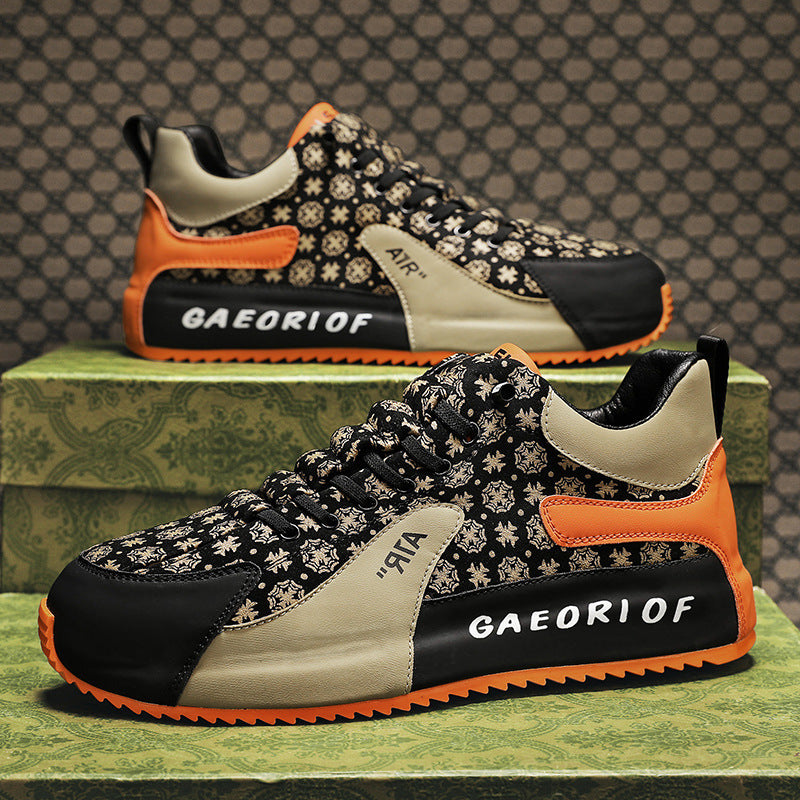 Bag Raise The Bottom Flower Cloth Casual Shoes Men Pi-Mart