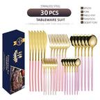 Stainless Steel Knife And Forks 30-piece Tableware Set Suit Pi-Mart