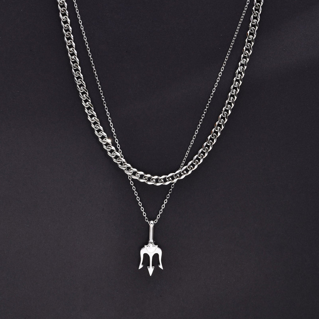 Stylish Neptune Trident Chain Necklaces Pi-Mart