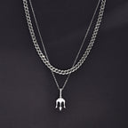 Stylish Neptune Trident Chain Necklaces Pi-Mart