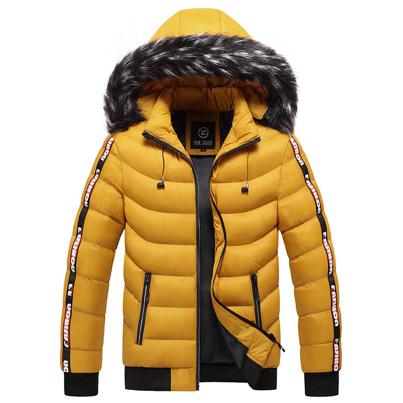 Autumn and winter men's Korean style hooded padded coat Pi-Mart
