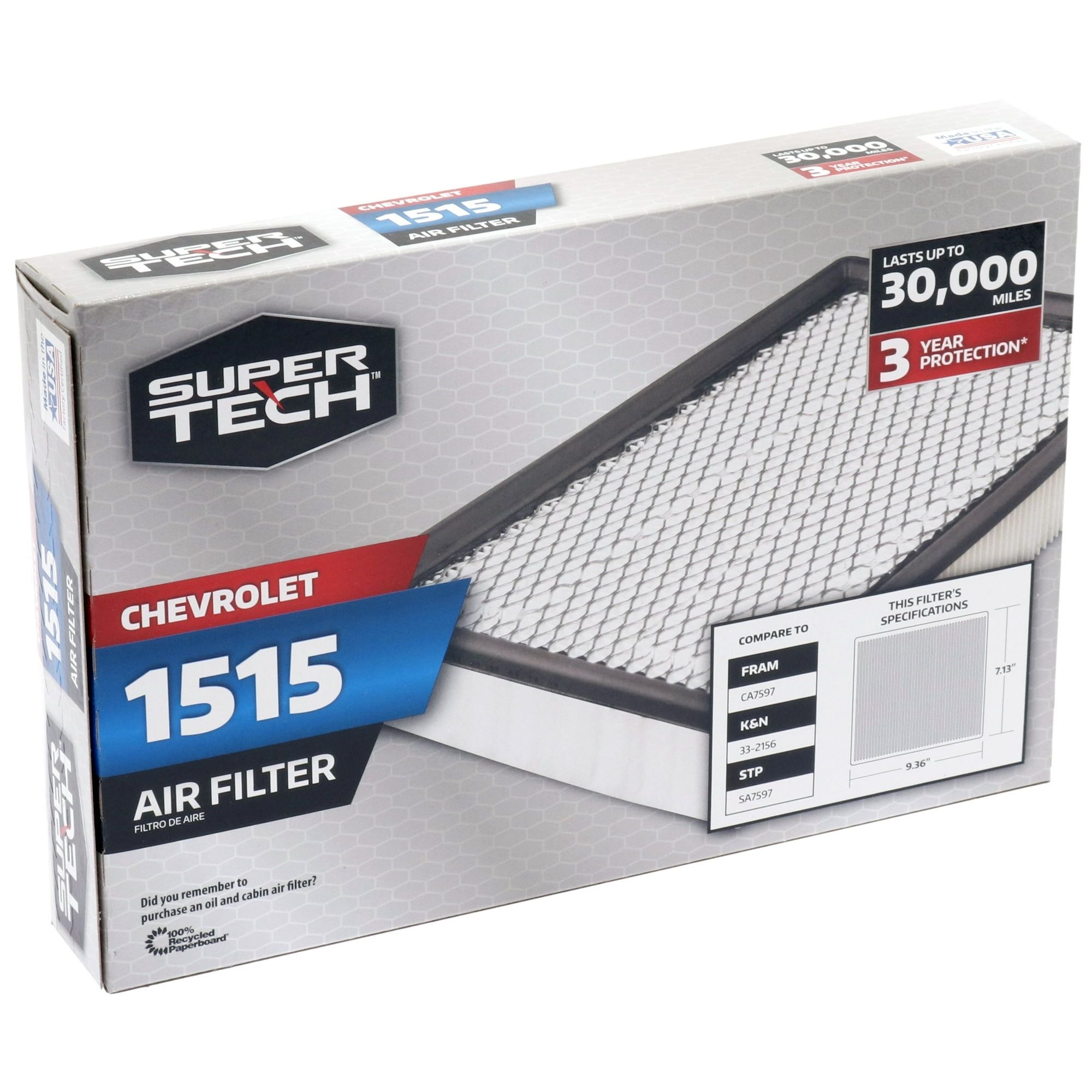Super Tech 1515 Engine Air Filter, Replacement Filter for GM or Chevrolet EasyOptionXY LLC