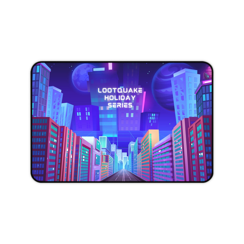 Cyber City Desk Mat — 'LootQuake Holiday Series' Gaming Mousepad Lootquake LLC