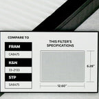 Super Tech 1825 Engine Air Filter, Replacement Filter for Honda