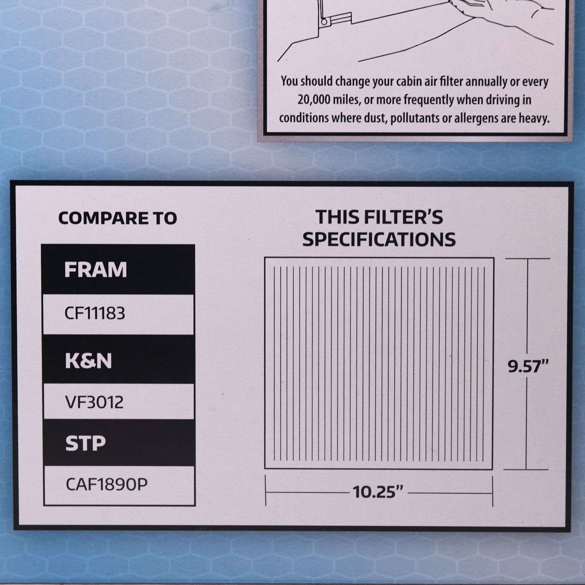 Super Tech 5010 Cabin Air Filters, Replacement Air/Dust Filter for Chrysler EasyOptionXY LLC