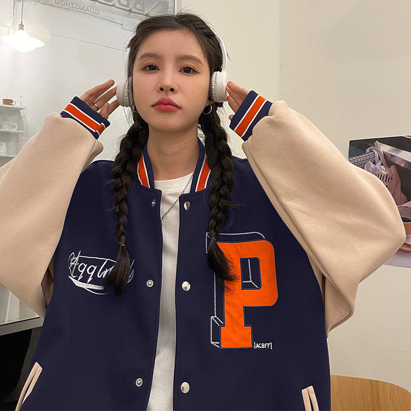 Tide American High Street Hip-hop Student Jacket Top Pi-Mart