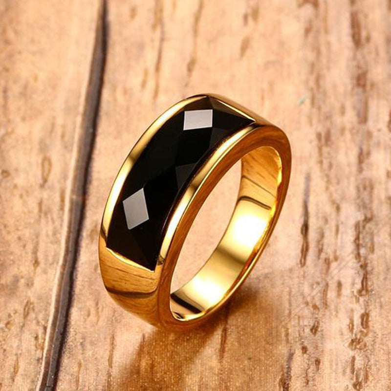 Black Carnelian Stone Rings Pi-Mart