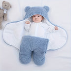 1pc Velvet Sleeping Bag, Cute Bear Shape Wrap Blanket, Christmas, Halloween, Thanksgiving Gift Lootquake LLC