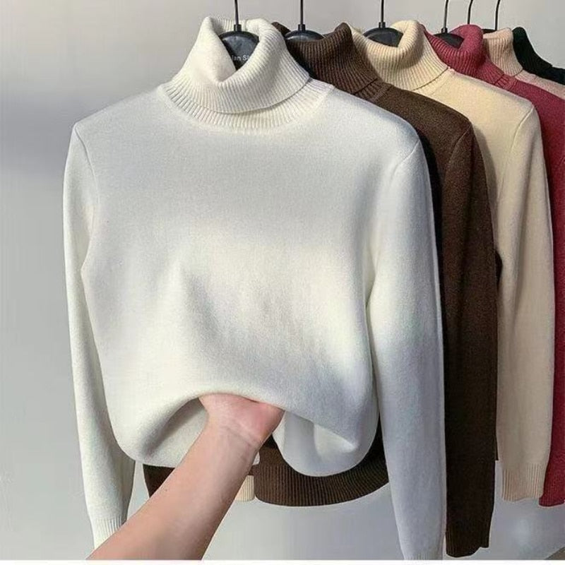 Women Turtleneck Autumn Winter Sweater Pi-Mart