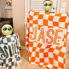 1pc Custom Blanket Vintage Striped Name Custom Blanket Soft Flannel Sofa Blanket TV Blanket Personalized Custom Blanket Exclusive Gift Blanket Lootquake LLC
