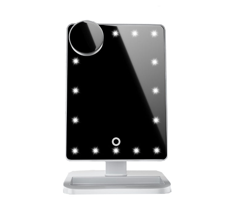 Touch Screen Makeup Mirror With 20 LED Light Bluetooth Music Speaker 10X Magnifying Mirrors Lights Pi-Mart