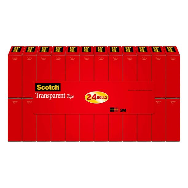 Scotch Transparent Tape, 3/4 in. x 1000 in., 24 Boxes EasyOptionXY LLC