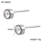 Stainless Steel Gold-plated Birthday Stone Constellation Diamond Bone Nail Pi-Mart