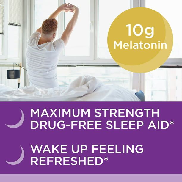 Nature's Bounty Sleep3 Melatonin, Maximum Strength Drug Free Sleep Aid, Tri-Layered Tablets, 10 mg, 30 Count EasyOptionXY LLC