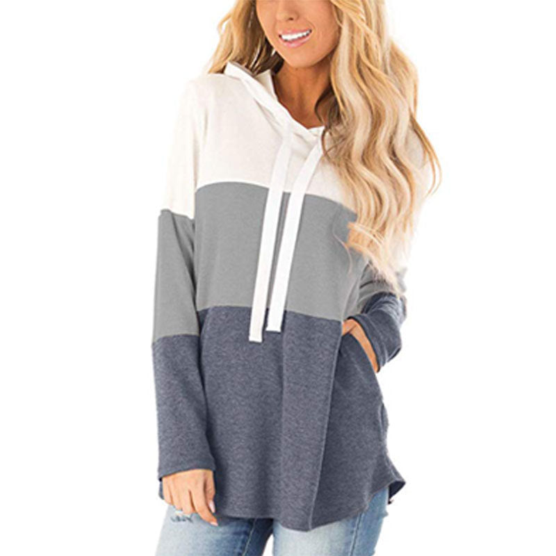 Collared drawstring hooded pocket hoodie Pi-Mart