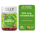 OLLY Daily Energy Gummy Supplement with CoQ10 & B12, Caffeine Free, Tropical, 60 Ct