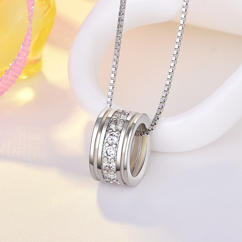 Rotatable Round Pendant Necklace Pi-Mart
