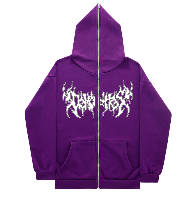 Cross Letter Printing Hooded Sweater Pi-Mart