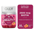 OLLY Undeniable Beauty Gummy, Supplement for Hair, Skin, Nails, Grapefruit, 60 Count