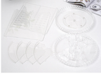 Rotating cosmetic storage box diamond pattern transparent makeup box skin care product display box Pi-Mart