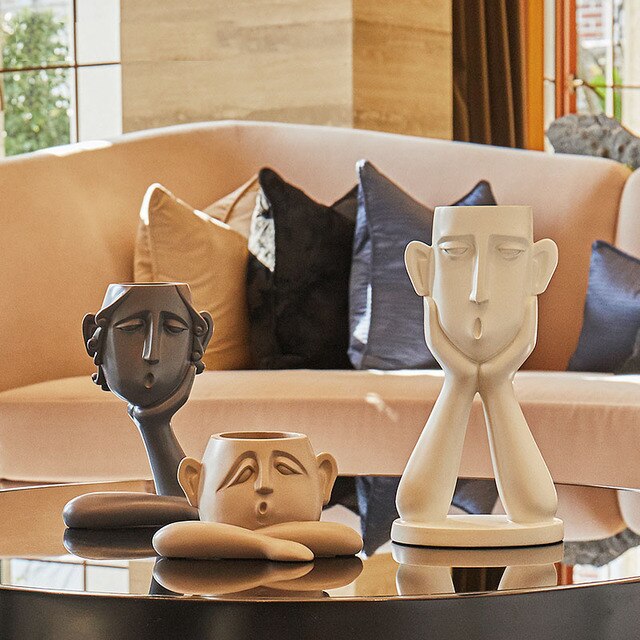 Abstract Figure Statue Vases - SJB-DIAMOND ELITES