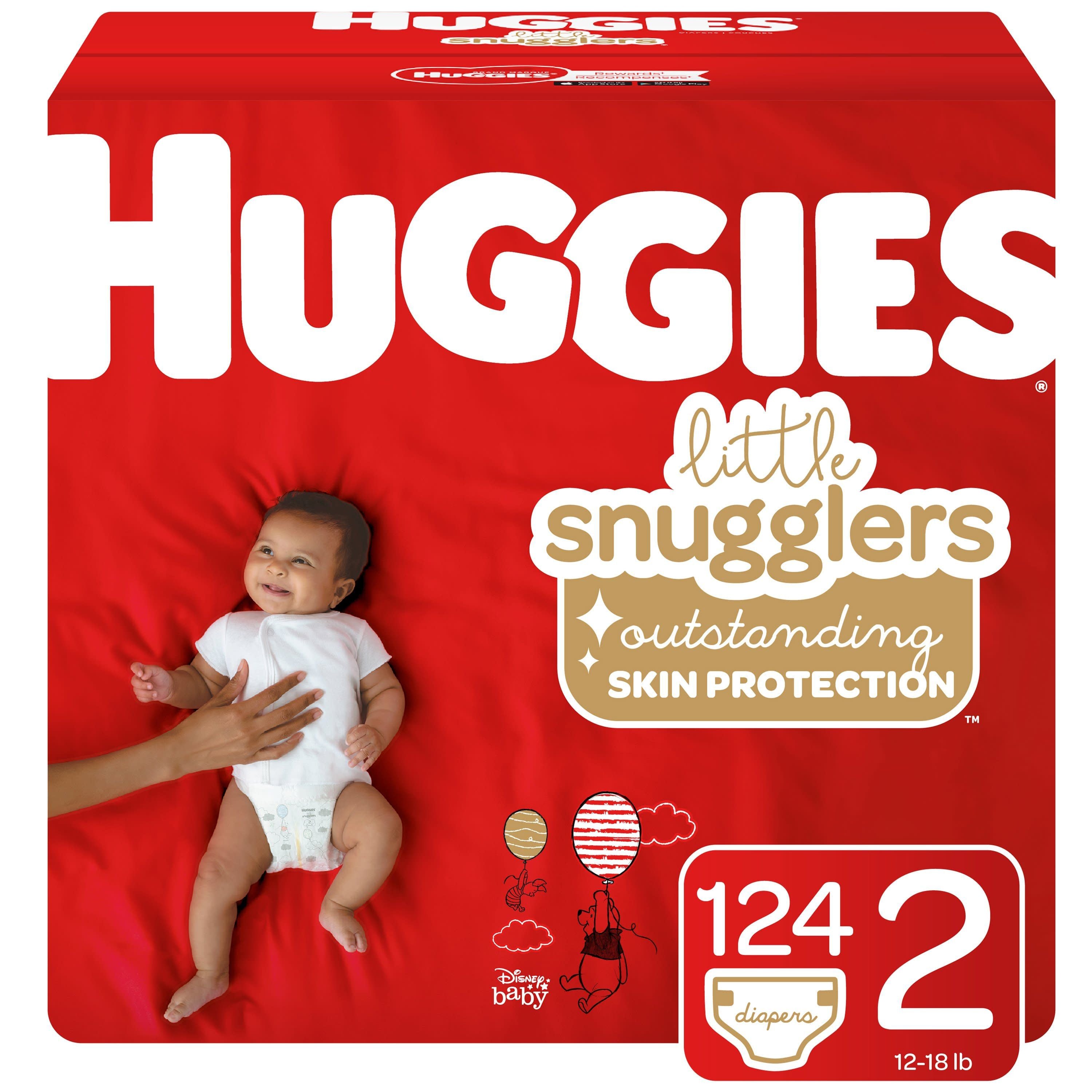 Huggies Little Snugglers Baby Diapers Size 2; Count 124