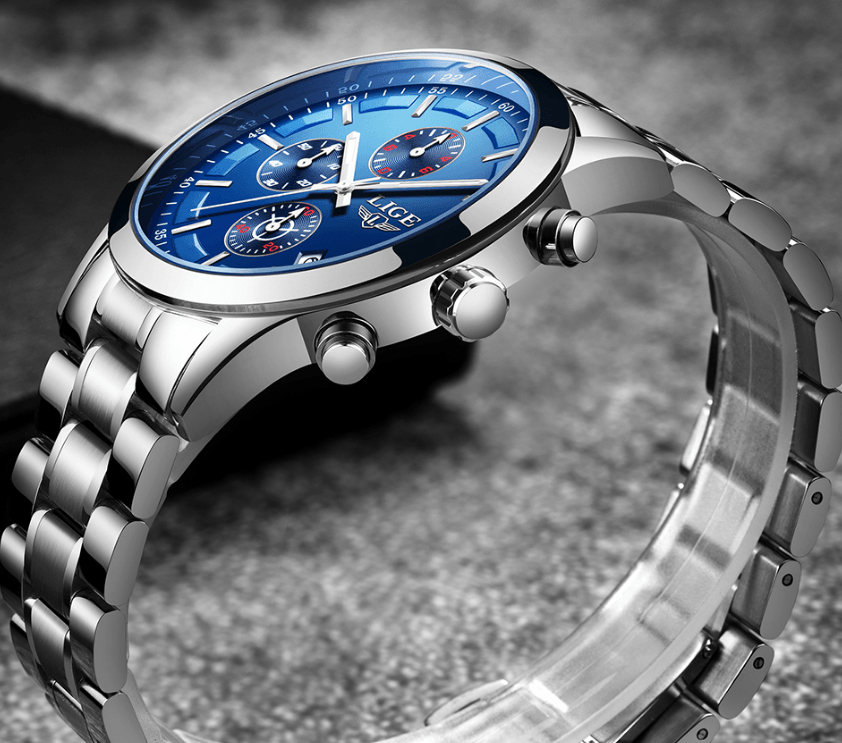 Men's Waterproof  Watch With Chronometers And Date Display Unique Design Perfect Gift Stevvex