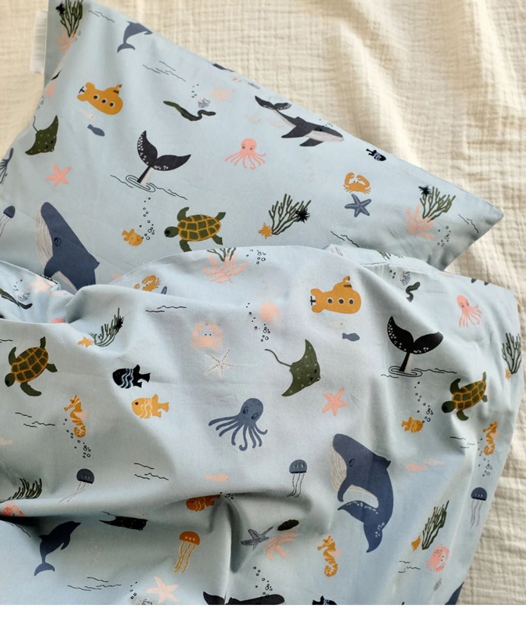 Cute Cartoon Quilt Cover And Pillowcase 2 Piece Set Pi-Mart