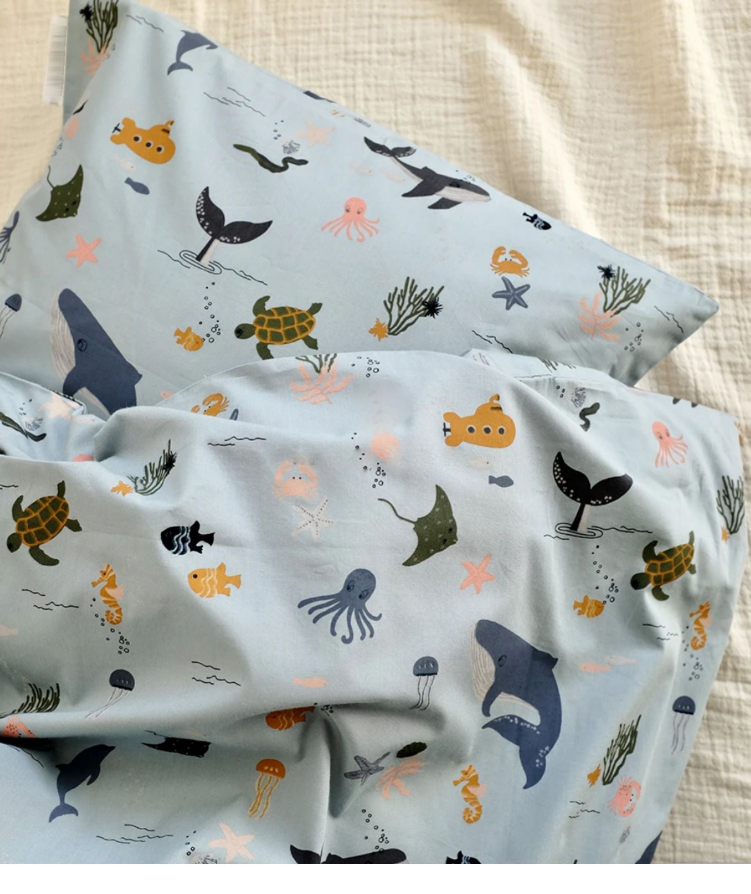 Cute Cartoon Quilt Cover And Pillowcase 2 Piece Set Pi-Mart
