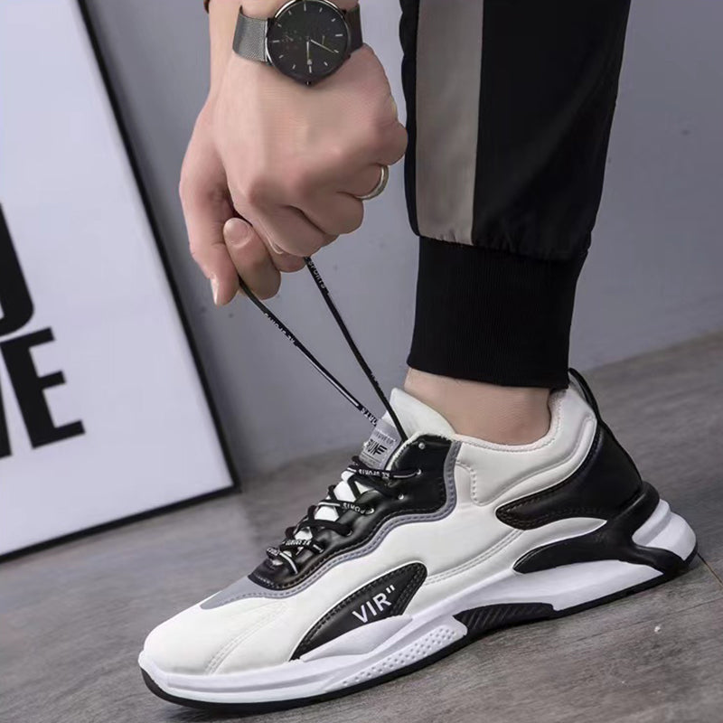 Fashion Black White Sneakers Casual Outdoor Lightweight Breathable Sports Shoes For Men Pi-Mart