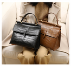 Genuine leather large capacity portable shoulder bag fashion crocodile  7387 tote crossbody - SJB-DIAMOND ELITES