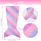 1pc Mermaid Tail Blanket - Glowing Plush Mermaid Wearable Blanket, Suitable For Teen Girls, Teens Adults All Seasons Soft Flannel Fleece Comfortable Blanket Mermaid Unicorn Sleeping Bag, Suitable For Birthday Decoration