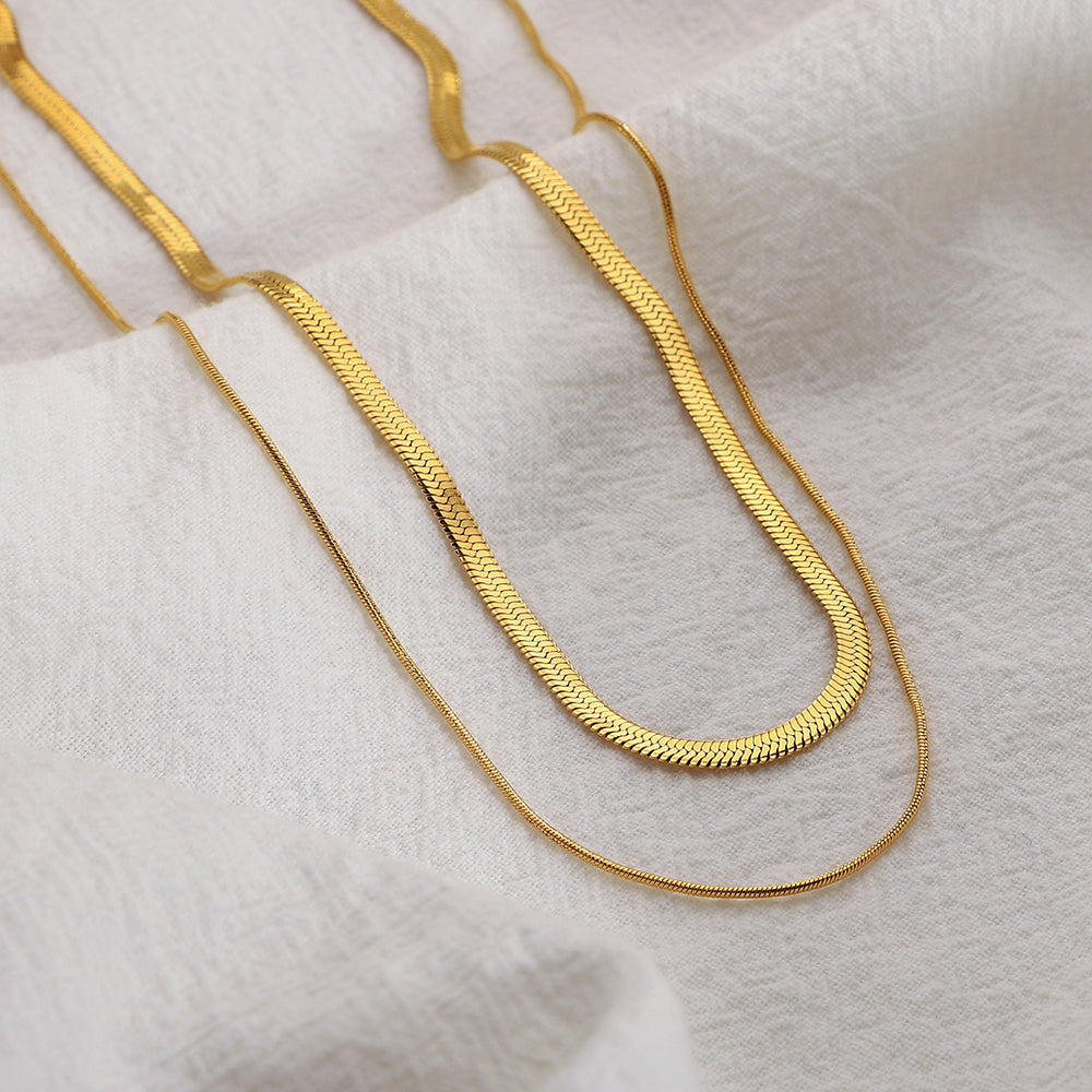 Herringbone Snake Necklace - SJB-DIAMOND ELITES