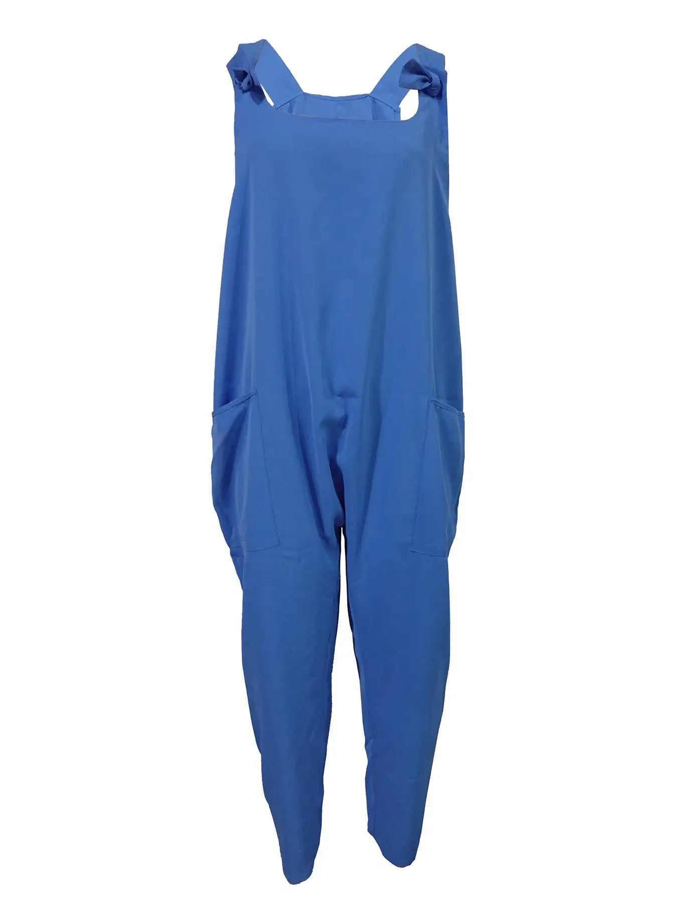 Ladies' Solid Color Button Pocket Design Fashionable Jumpsuit - SJB-DIAMOND ELITES